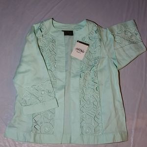 New Vintage Bob Mackie Green/Embroidered Jacket